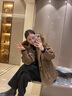 KLZMAIRAE狐貍毛派克服女可拆卸內膽2023年冬季新款皮草外套女小個(gè)子年輕款 卡其色 L 110-125斤 曬單實(shí)拍圖