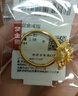 夢(mèng)金園 七夕禮物黃金戒指牡丹花硬金戒指顯大指環(huán)閉口女戒生日禮物 曬單實(shí)拍圖