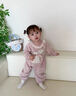 班喜迪嬰兒衣服春裝嬰幼兒連體衣洋氣公主長袖女寶寶外出服春秋哈衣爬服 粉色 80cm 曬單實拍圖