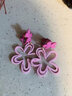 蔓笙鏤空粉色花朵夸張耳環(huán)女小眾設計可愛(ài)高級耳釘夏季甜美風(fēng)耳飾耳夾 耳夾一對 曬單實(shí)拍圖
