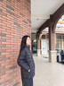 波司登（BOSIDENG）【反季】沖鋒衣鵝絨羽絨服女款90絨三合一防風防雨透氣顯瘦外套 黑色8056 M 165/88A 曬單實拍圖