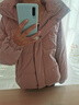 唐獅（TonLion）2023情侶羽絨服男女裝連帽面包服學(xué)生外套 女款/暗粉 S  曬單實(shí)拍圖