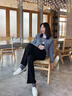 莜仙格抖音西裝喇叭褲女春秋2025新款秋季修身顯瘦垂感微喇叭褲休閑褲子 黑色 L 建議105-120 曬單實拍圖