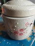 佳億廚連陶瓷隔水燉盅雙蓋梅花燉罐家用復(fù)古大號湯碗雙耳蒸蛋盅燕窩燉盅 1號600ML+白瓷勺 曬單實拍圖