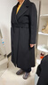 珂萊蒂爾冬季通勤氣質(zhì)淑女長(cháng)款山羊絨毛呢大衣 黑色 XL 曬單實(shí)拍圖
