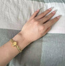 雷歐時(shí)【七夕情人節(jié)禮物】新款小表盤細(xì)帶金表手鏈表手表女表時(shí)尚小綠表 30784【月牙金帶金面】 曬單實(shí)拍圖
