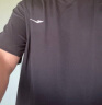 鸿星尔克短袖男夏季男士跑步冰感透气健身冰丝速干衣男款T恤运动上衣t恤男 正黑-冰感2124 L (165-170cm/120-130斤) 实拍图