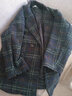皮爾卡丹（pierre cardin）格子西裝毛呢外套女2025春季新款韓版寬松復古格紋毛呢大衣中長(cháng)款 墨綠色【不加棉】 L 建議115-130斤 曬單實(shí)拍圖