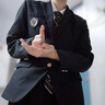 聲猴日系學(xué)院風(fēng)dk制服西服套裝男寬松痞帥春秋jk學(xué)生班服徽章西裝外套 黑西服+白襯衫+黑西褲【三件套】 XL 曬單實拍圖