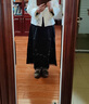 恒源祥中國(guó)風(fēng)香云紗半身裙女2025春季新款高貴氣質(zhì)媽m媽復(fù)古繡花馬面裙 黑色半身裙 2XL 曬單實(shí)拍圖