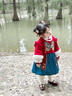 幼歌（YOUGE）【年服】嬰幼兒龍年冬季新中式假兩件加絨連衣裙復古國風(fēng)拜年服潮 暗香浮動(dòng) 90 cm 曬單實(shí)拍圖