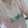 紅蜻蜓 純棉短袖t恤女2025年夏季新款寬松女裝冰絲女士打底短袖女上衣衫 粉色短袖 M 【建議90-105斤】 曬單實(shí)拍圖