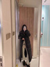 乖甜星長(cháng)款棉服女超長(cháng)過(guò)膝到腳踝棉衣2026冬季新款藝考棉襖外套棉服女裝 黑色 L 120-135斤 曬單實(shí)拍圖