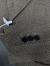 皮爾卡丹（pierre cardin）秋冬休閑西服男士韓版修身商務(wù)小西裝毛呢帥氣單件呢子外套潮男裝 卡其 2XL 曬單實(shí)拍圖