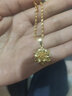 蔓笙項鏈女花朵鎖骨鏈久不掉色時(shí)尚電鍍仿沙金結婚吊墜禮物送女友 百合花項鏈 曬單實(shí)拍圖