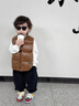 高梵黑金兒童鵝絨服4.0童裝羽絨服官方旗艦短款小童寶寶抗菌鵝絨馬甲 可可棕 110 曬單實(shí)拍圖