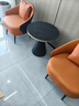 楚誠輕奢客廳洽談桌椅組合套裝陽(yáng)臺休閑椅售樓處談判桌接待單人沙發(fā)椅 單人沙發(fā)（橙黑） 曬單實(shí)拍圖