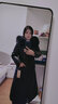 穎輝真皮皮衣女海寧綿羊皮中長(cháng)款外套女羽絨服狐貍毛領(lǐng)連帽修身長(cháng)大衣 黑色 XL 曬單實(shí)拍圖