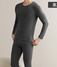 新1系新1系椰油養膚衣秋衣秋褲男女士薄款青少年中老年人保暖內衣套裝 黑灰 XXXL 曬單實(shí)拍圖