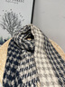 CHANEELR & KARITH圍巾冬季女披肩兩用加厚千鳥(niǎo)格保暖圍脖送女生老婆輕奢生日禮物 輕奢品牌時(shí)尚百搭ck風(fēng)【藏青色】 曬單實(shí)拍圖