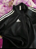 adidas休閑舒適三條紋立領(lǐng)夾克外套男裝秋季阿迪達(dá)斯官方輕運(yùn)動(dòng) 黑色/白(推薦選大一碼) XL 曬單實(shí)拍圖