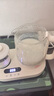 杜邦養(yǎng)生壺家用煮茶壺迷你燒水壺煮茶器恒溫壺?zé)踔髩匾惑w 桌面辦公室茶壺全玻璃保溫煮茶器帶加熱杯墊 乳白色 0.8L BM-CP10030C 曬單實拍圖