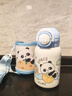 蒂樂兒童保溫杯吸管杯寶寶喝水杯直飲杯316小學(xué)生幼兒園專用水壺 背帶款-艾克熊貓 【一蓋雙飲+抗菌內(nèi)膽】500ml 曬單實(shí)拍圖