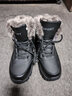 領(lǐng)鹿者雪地靴男冬季牛皮男靴大碼保暖加絨加棉加厚東北大棉鞋防滑棉鞋男 1937黑色 41 曬單實(shí)拍圖