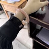 郎凱丹頓玉手鐲新疆桃花釀金絲女款粉圓條余太翠少女扁條玉鐲子 圓條 51~52mm 建議70~80斤 曬單實(shí)拍圖