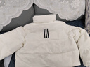阿迪達斯 （adidas）短款時尚潮流女士運動保暖羽絨服 白 XL  曬單實拍圖