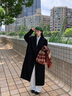 GARNUO羽絨服內膽黑色正肩毛呢大衣女2025秋冬季新款高級感加厚呢子外套 黑色【常規內里】 M【101-110斤】 曬單實(shí)拍圖