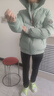 啄木鳥(niǎo) 羽絨棉服女短款2024新款棉衣顯瘦秋冬外套大碼保暖韓版小棉襖女 綠色 M（建議體重80-100斤） 曬單實(shí)拍圖