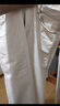 德瑪納牛仔褲純棉撞色線(xiàn)跡春秋中腰壓線(xiàn)哈倫褲子女 本白 29  曬單實(shí)拍圖