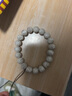 玄境堂脫脂星月菩提男女手鏈圓珠阿呆單圈手串正月順白籽佛珠文玩 圓珠12mm阿呆款（17顆+2顆備用） 曬單實(shí)拍圖