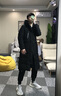 雅鹿中長款羽絨服男士冬季外套休閑連帽上衣防風(fēng)保暖衣服男裝 黑色 XL /180【135-155斤】 曬單實拍圖