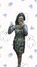 LULUALWAYS秋季法式小香風(fēng)拼接牛仔吊帶連衣裙女 藍(lán)色 M 曬單實(shí)拍圖