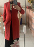 PORTS寶姿 秋冬新品女裝簡約中長款毛呢大衣LA9C075NWF016 醬汁橙 XS (2) 曬單實(shí)拍圖
