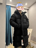 羽物出品男裝400g高充絨冬季情侶款加厚極寒長款羽絨服冬城市輕戶外送禮 黑色 2XL (185) 曬單實(shí)拍圖