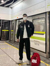 柏銘臣?xì)W美高街hiphop外套男春秋款美式十字架棒球服痞帥潮牌飛行員夾克 黑色 L【建議120-135斤】 曬單實(shí)拍圖