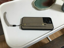 花虎（HANATORA）蘋果16/15Promax手機殼真皮帶掛繩帶支架腕帶插卡iPhone14Pro高端高級感防摔全包男款女生13/PLus 米灰【頭層牛皮丨配掛脖繩】 iPhone15ProMax 曬單實拍圖