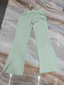 棠暖棉麻山本褲女夏季薄款2025新款冰絲垂感西裝褲小個(gè)子休閑闊腿褲子 咸菜綠常規款 L 110-120斤 曬單實(shí)拍圖