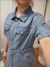 clotho Rennie品牌女裝牛仔連衣裙女2025年夏季新款氣質(zhì)休閑單排扣簡(jiǎn)約翻領(lǐng)裙子 牛仔藍(lán) M 曬單實(shí)拍圖