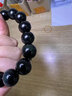 石玥珠寶精品14mm天然綠眼黑曜石手串本命年轉(zhuǎn)運珠佛珠手鏈男女士款 綠眼黑曜石手串 曬單實拍圖