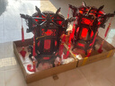 貝晗中式實(shí)木大紅燈籠春節(jié)燈籠仿古羊皮六角宮燈古典木雕陽臺(tái)大門茶樓 55#紅福三層 曬單實(shí)拍圖