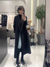恒源祥女裝 2025秋冬韓版新款100羊毛呢優(yōu)雅貴氣外套雙面羊絨大衣 黑色 XS 80-98斤 曬單實(shí)拍圖