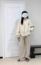 DGOV美式棒球服外套女2025新款秋春季加厚小個子韓系短款夾克上衣 【奶白色】zt S 【70-90斤】 曬單實拍圖