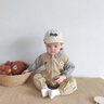 G.DUCKKIDS小黃鴨童裝嬰兒衣服春秋一歲男寶寶秋裝背帶褲套裝帥氣連體外出服 卡其色 90cm 90碼建議1~2歲【 80-】cm 曬單實(shí)拍圖
