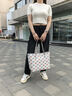 蔻馳（COACH）【品牌直供】女士CITY 33花卉圖案單肩手提包托特包白色皮革 曬單實(shí)拍圖
