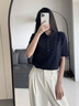 TOMMY HILFIGER【經(jīng)典1985】夏季女裝休閑通勤五?？奂兩绦銽恤POLO42483 藏青色DW5 XS 曬單實(shí)拍圖