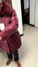 恒源祥媽媽棉襖女加絨加厚中長(cháng)款秋冬裝中老年人棉服中老年P(guān)U皮棉衣外套 棗紅色【寒冬加厚】 加絨 XL 【85-110斤】 曬單實(shí)拍圖